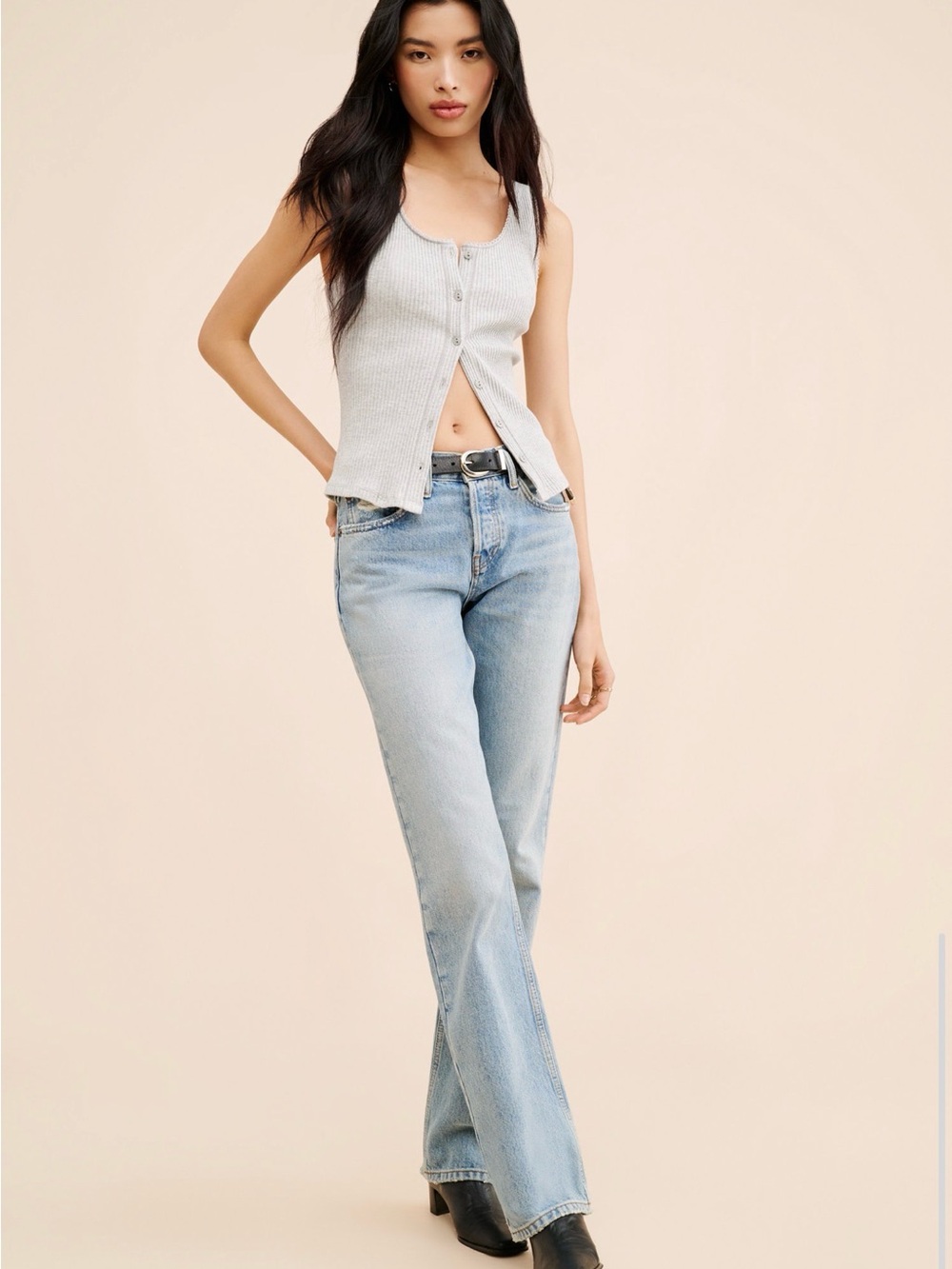 Free People Intimately Most Wanted Tank set of 2 (white/grey) size Large